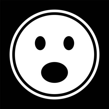 Moda Tarzı İzole Arkaplanda Şaşırmış Emoji Simgesi 