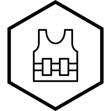 Mermi geçirmez Jecket Simgesi Moda Biçimli İzole Arkaplan