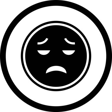 Moda Biçiminde Hayal kırıklığına uğramış Emoji Simgesi İzole Arkaplanı