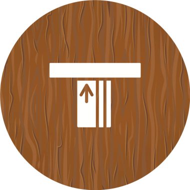 Tahta kapı simgesi. vektör illüstrasyonu