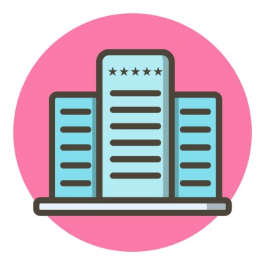 Beş Yıldızlı Otel Simgesi Moda Tarzı İzole Arkaplan