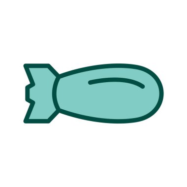 Moda Biçimli Bomba Simgesi İzole Arkaplan