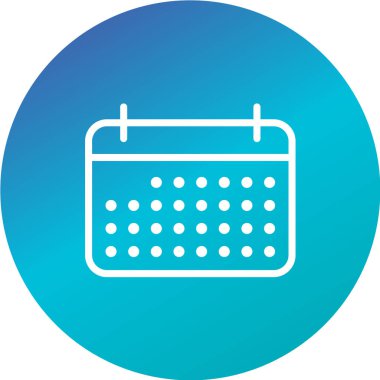 Takvim simgesi, vektör illüstrasyonu. Düz tasarım biçimi