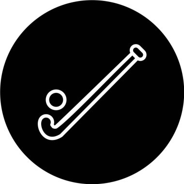 Golf sopası simgesi, vektör illüstrasyonu