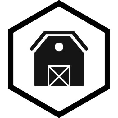 Moda Biçimli Ahır Simgesi İzole Arkaplan