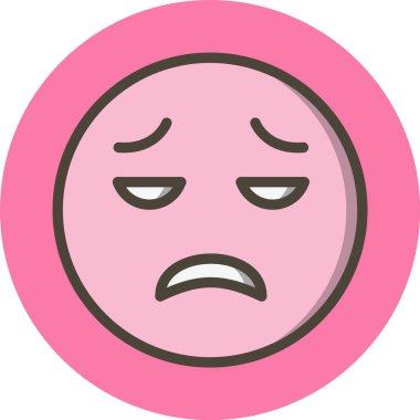 Moda Biçiminde Hayal kırıklığına uğramış Emoji Simgesi İzole Arkaplanı