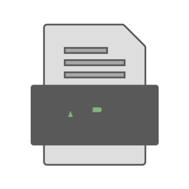 dosya biçimi simgesi, vektör illüstrasyonu