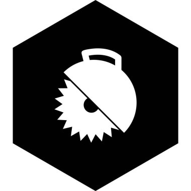 Dairesel Testere Simgesi Moda Tarzı İzole Arkaplanda