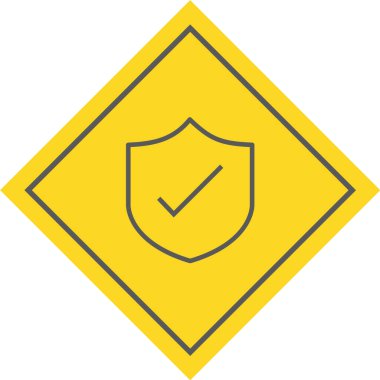 Beyaz arkaplanda izole edilmiş düz biçimdeki uyarı işareti simgesi