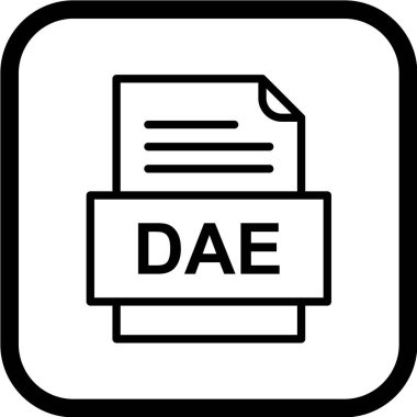 dae biçim simgesi vektör illüstrasyonu