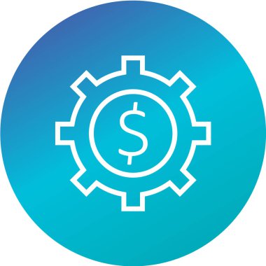 dişli düz vektör simgesi