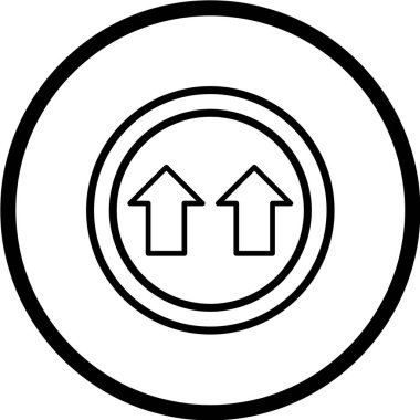 Yol simgesi, vektör illüstrasyonu