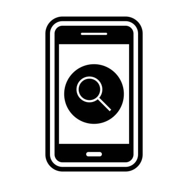 Mobil Uygulama Simgesini Moda Biçimli İzole Arkaplanda Ara 