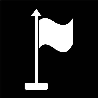 Bayrak, bayrak direğinin vektör illüstrasyonu