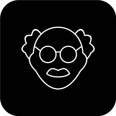 Şirin bir çizgi film suratının vektör çizimi