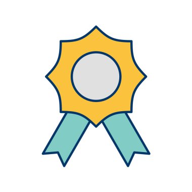 Madalya ikon vektör illüstrasyonu