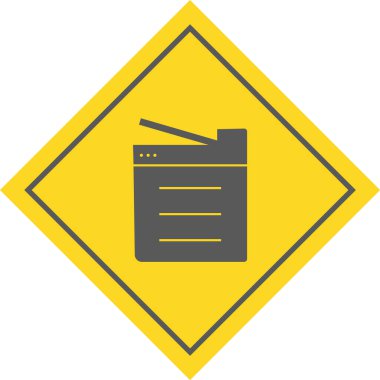 Moda Biçimli İzole Arkaplanda Makine Simgesini Kopyala 