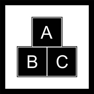 ABC Küpler Simgesi Moda Biçiminde İzole Arkaplan      