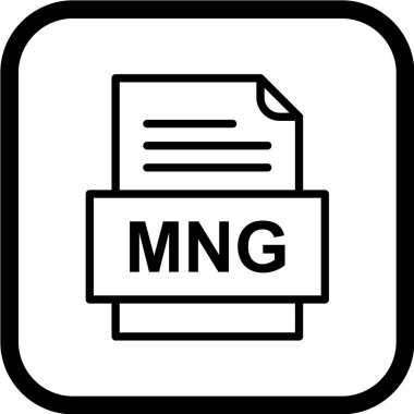 mng biçim simgesi vektör illüstrasyonu