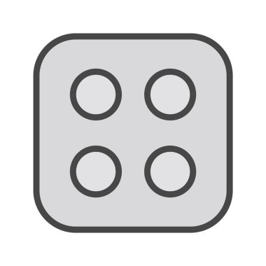 Zar Dört Simgesi Stili İzole Arkaplan