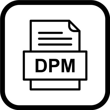 dpm biçim simgesi vektör illüstrasyonu