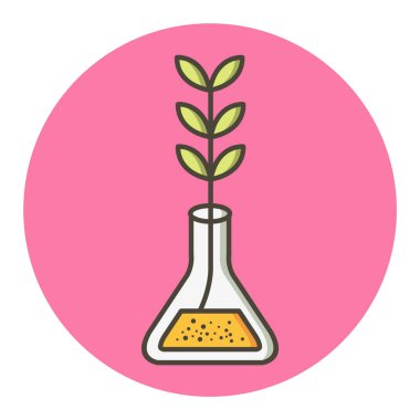 Deneysel Büyüme Simgesi Moda Biçiminde İzole Arkaplan      