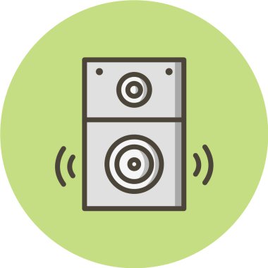 müzik düz vektör simgesi