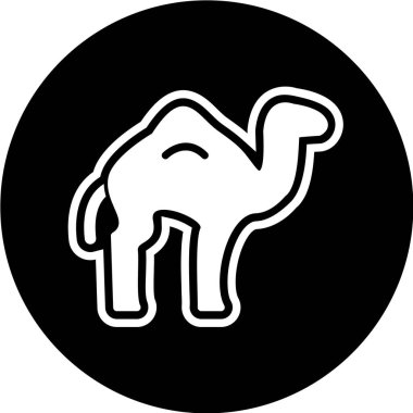 Bir deve simgesinin vektör çizimi