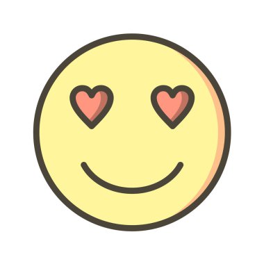 Moda Biçimli Emoji Simgesi İzole Arkaplan 