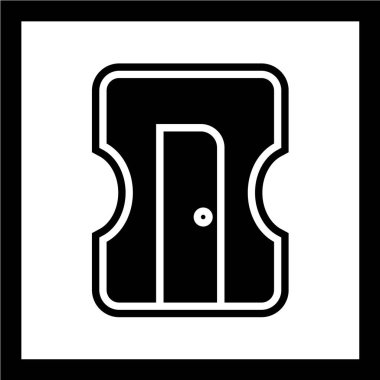 Düz biçimli kapı simgesi, vektör