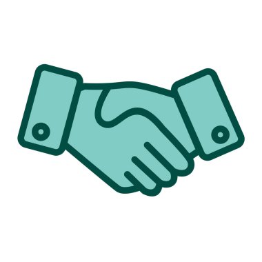 Moda biçimi izole edilmiş arkaplanda el sıkışma simgesi