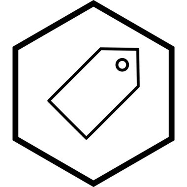 Moda Biçiminde Etiket Simgesi İzole Arkaplan