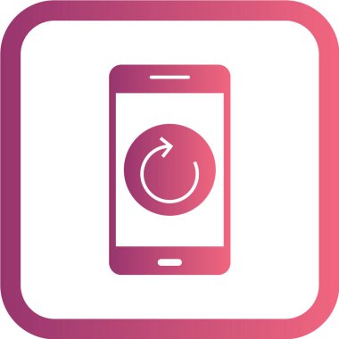 Modern telefon simgesinin vektör illüstrasyonu 