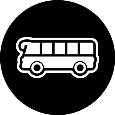 bus simgesi vektör illüstrasyonu