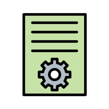 belge vektör simgesi. düz dizayn