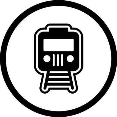 tren simgesi vektör illüstrasyonu