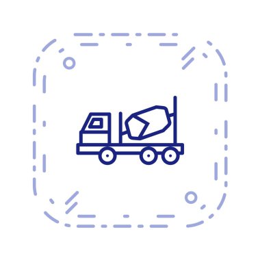 Kamyon simgesi beyaz arkaplanda izole edildi. ulaşım sembolü vektör çizimi. 