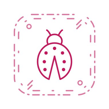 Uğur böceği web simgesi vektör illüstrasyonu 