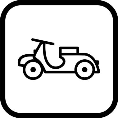 Motosiklet ikonu. Web için yeşil arkaplanda siyah illüstrasyon izole edildi