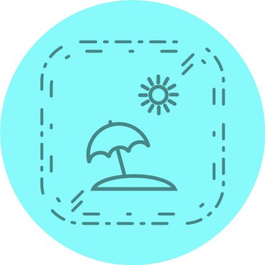 Bir yaz tatili simgesinin vektör çizimi