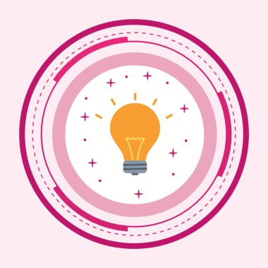 Moda Biçimli Ampul Simgesi İzole Arkaplan