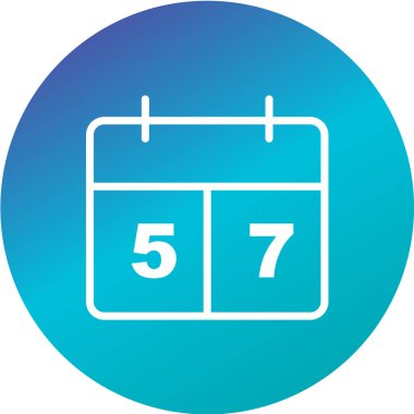 Beyaz arkaplanda takvim simgesi