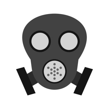 Benzin Maskesi Simgesi Moda Biçiminde İzole Arkaplan