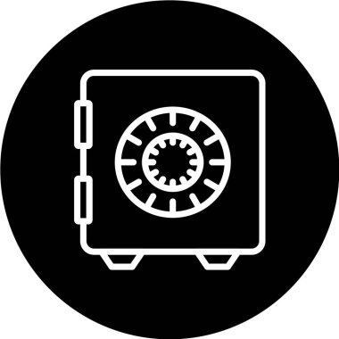 Güvenli ikon. vektör illüstrasyonu