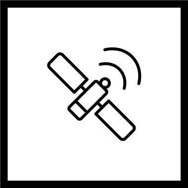 uydu simgesi vektör illüstrasyonu