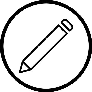 Kalem simgesi, vektör illüstrasyonu