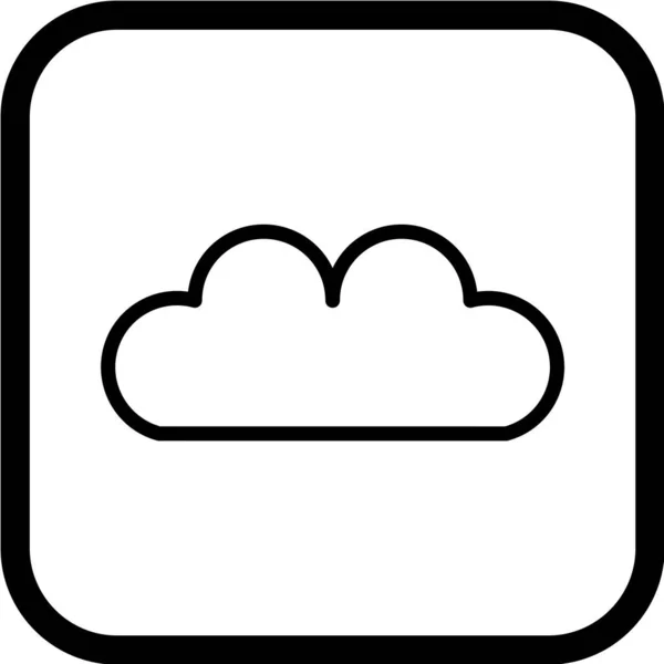 Ikona Cloudu Vektorová Ilustrace Styl Plochého Návrhu — Stockový vektor