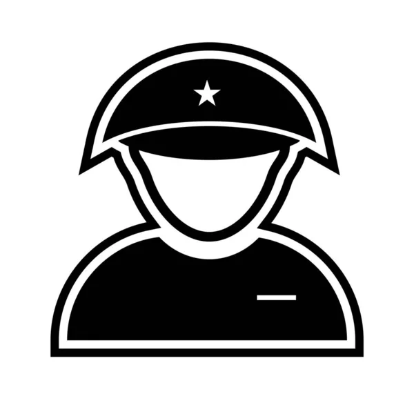Ikona Porucznika Modnym Stylu Odosobnione Tle — Wektor stockowy