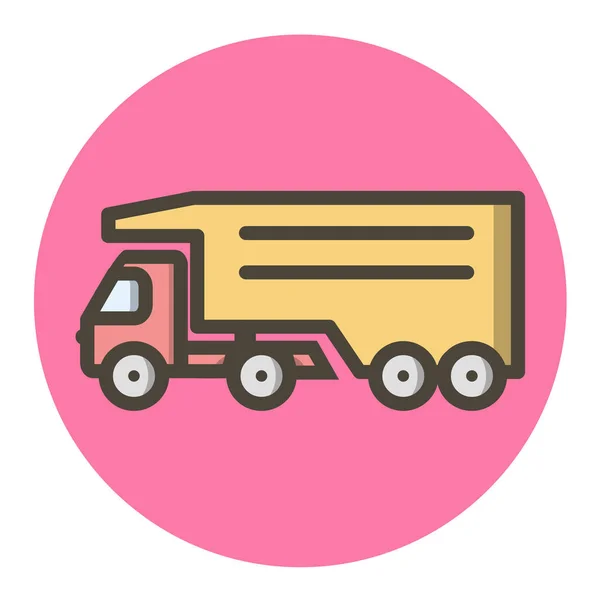 Іконка Вантажівки Векторної Лінії — стоковий вектор