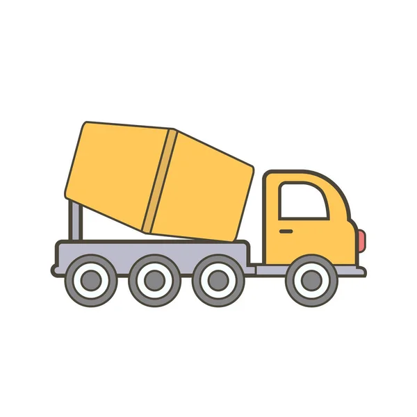 Vector Illustration Construction Logistics Icon — Stock Vector